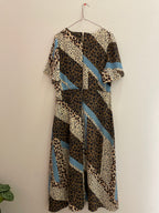 Rubynee Vintage y2k Girlinmind Animal Print Angel Sleeve Midaxi Dress