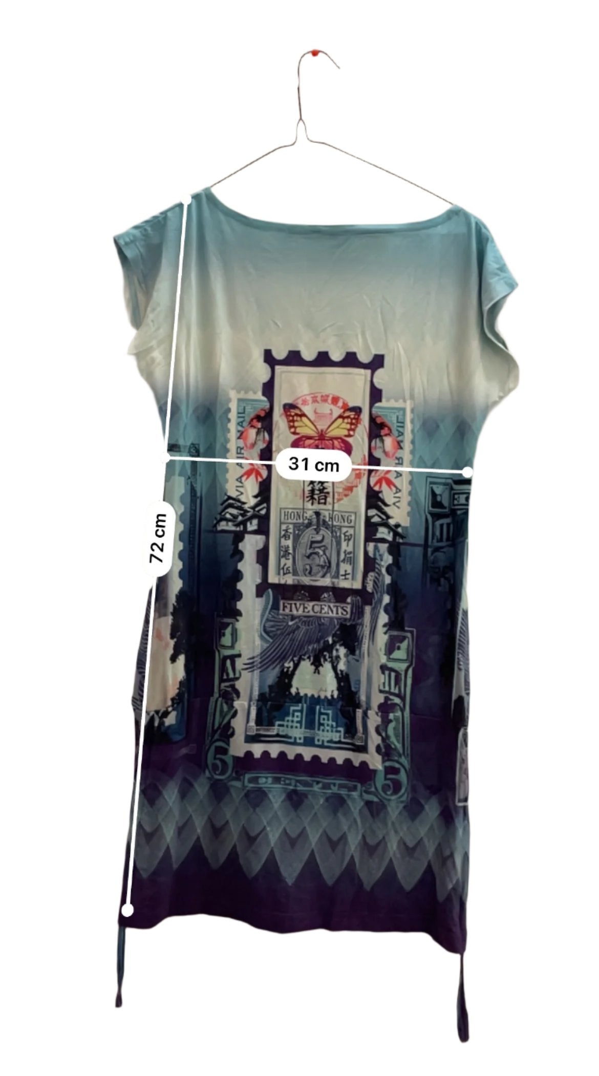 Rubynee Vintage y2k Geisha graphics women purple dress size S