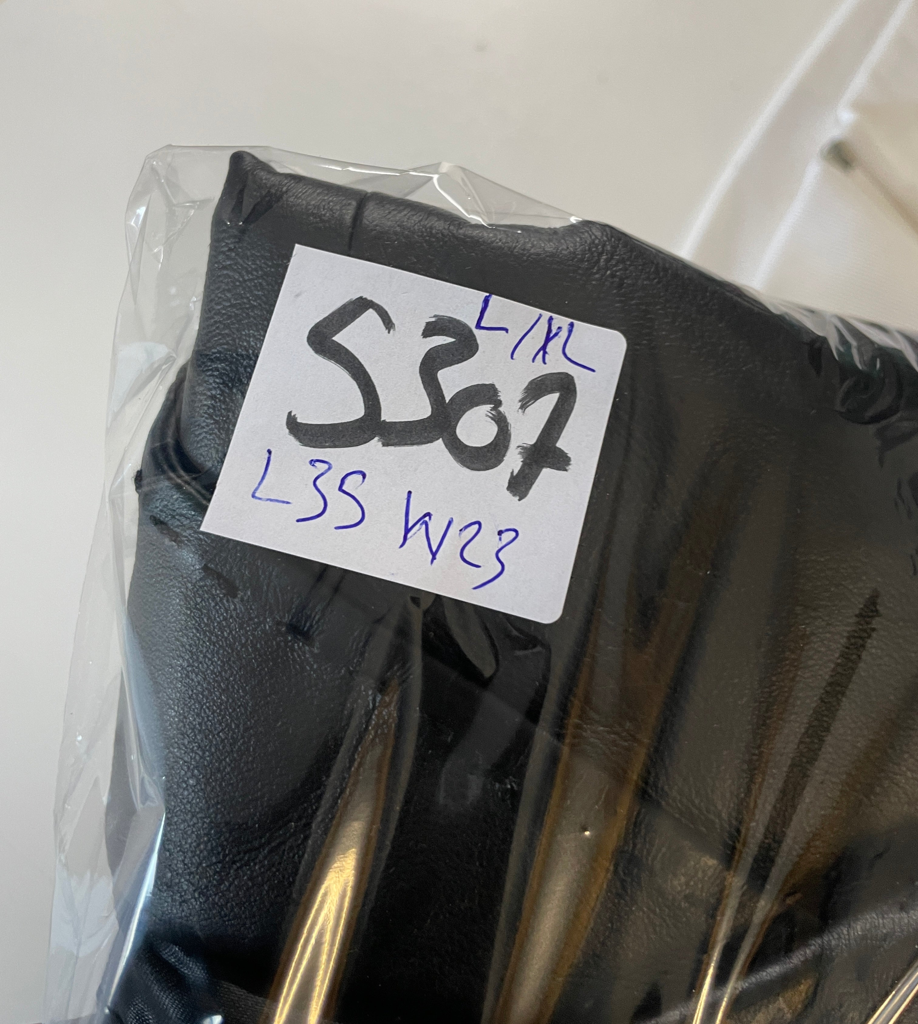 90's Deadstock Y2K Black Leather Stiche Coat Jacket, Vintage Goth Buffy Grunge Black Leather Coat, Size S  L/ xl  L 35 W 23 SKU 5307