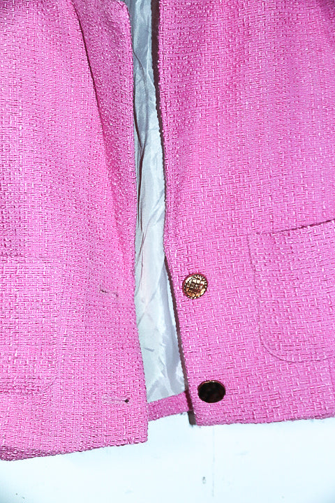 Vintage Zara women pink cropped blazer jacket in M|L20 W19|SKU 6650