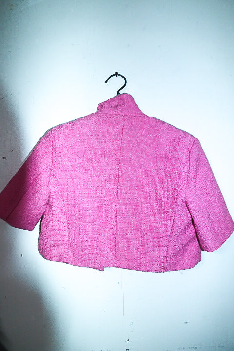 Vintage Zara women pink cropped blazer jacket in M|L20 W19|SKU 6650