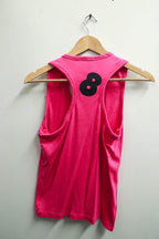 Vintage Pink active letter print tank top