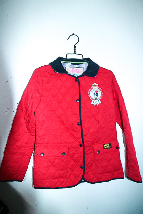 Vintage Paul's Boutique Womens Red Quilted Jacket in M|L28 W19|SKU 6651
