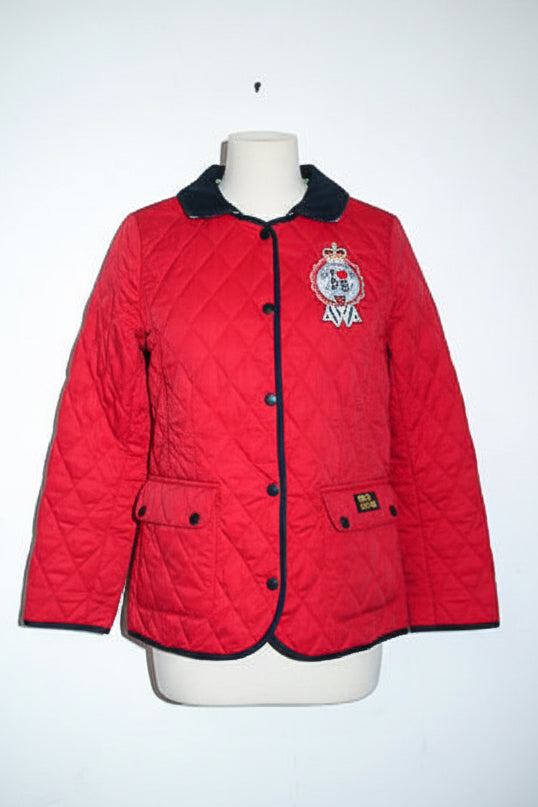 Vintage Paul's Boutique Womens Red Quilted Jacket in M|L28 W19|SKU 6651