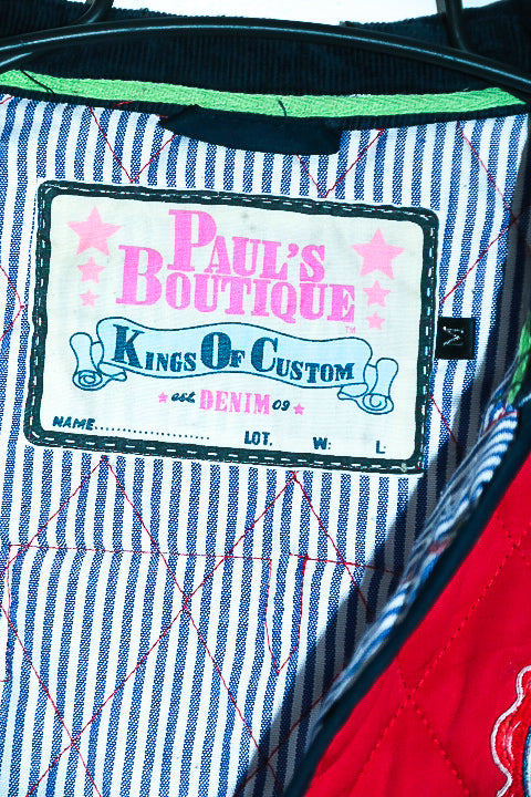 Vintage Paul's Boutique Womens Red Quilted Jacket in M|L28 W19|SKU 6651