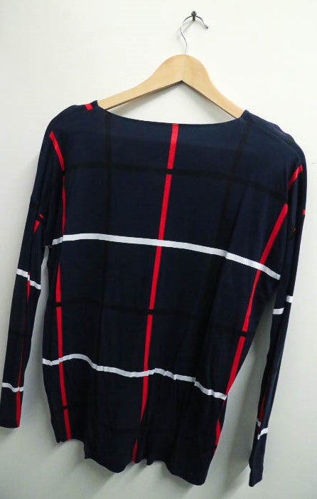 Vintage blue tommy hilfiger check large sweater