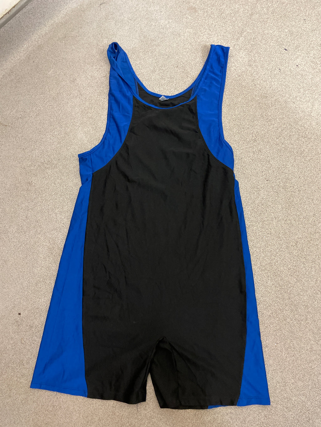 Black unisex sleeveless sport bodysuit
