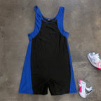 Black unisex sleeveless sport bodysuit