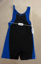 Black unisex sleeveless sport bodysuit