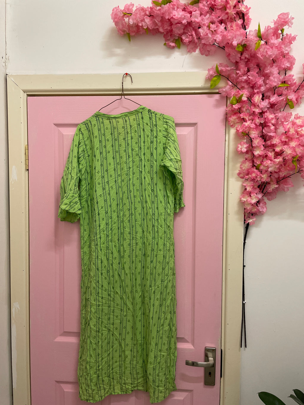 Rubynee Vintage y2k Asian stylish green kurtis dress