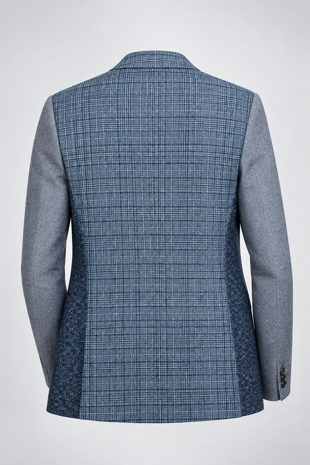 Vintage men Desigual grey tweed check casual fitted blazer in L|L34 W22|SKU 6653