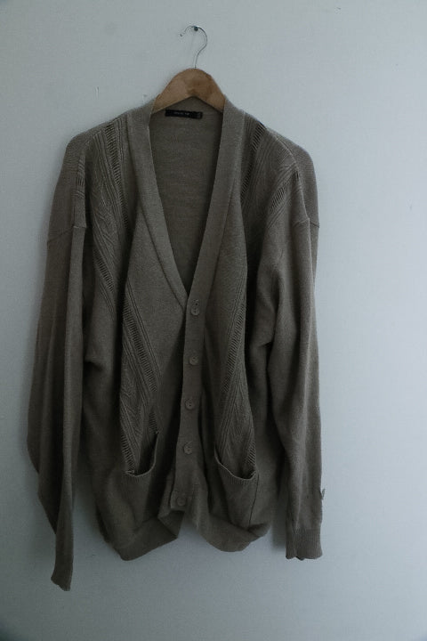 Vintage Invicta Woolen Open Gents Sweater with front pockets size XXXL