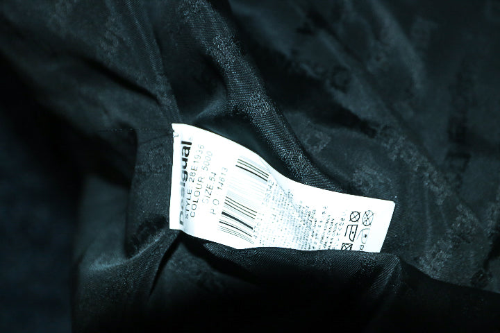 Vintage men Desigual grey tweed check casual fitted blazer in L|L34 W22|SKU 6653