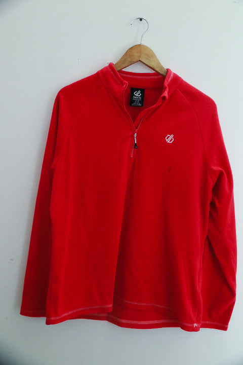 Vintage Man Dare 2B Half zip up fleece red Cardigan