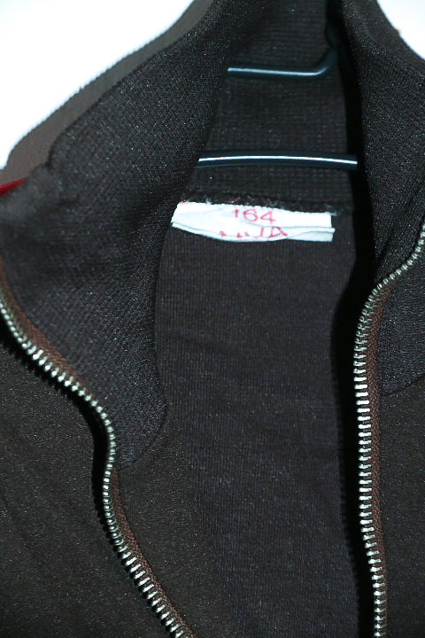 Vintage women 70s ASV Germany Zipper Army NVA Trainer Jacket Brown in M|L26W17|SKU 6656