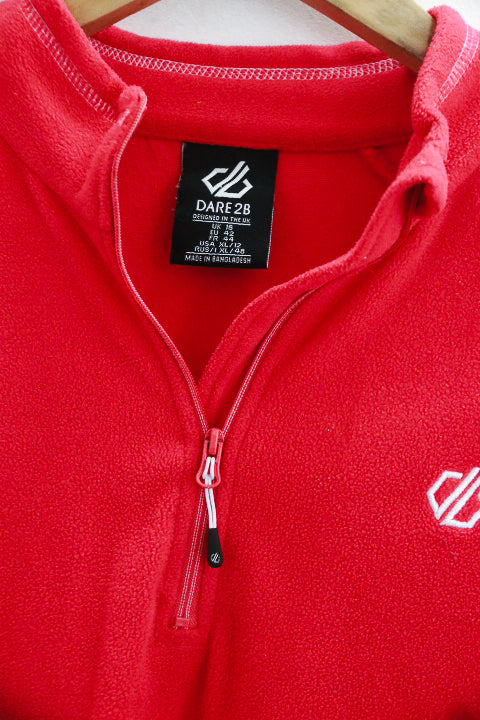Vintage Man Dare 2B Half zip up fleece red Cardigan