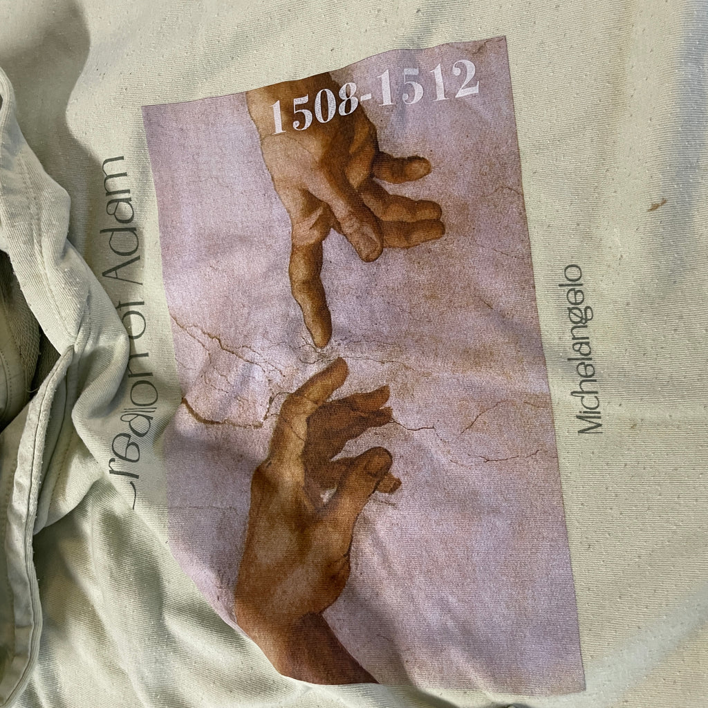 Green Creation of Adam Art Hoodie