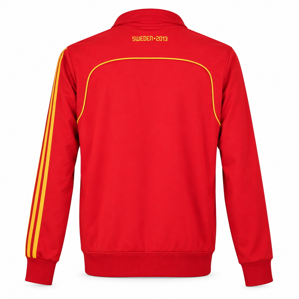 Vintage Adidas Sweden women football team UEFA EURO 2013 orange track jacket in M|L27 W18|SKU 6658