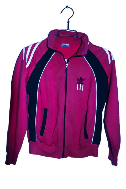 Vintage women Adidas Thermo red windbreaker zipper jacket in M|L25 W18|SKU 6659