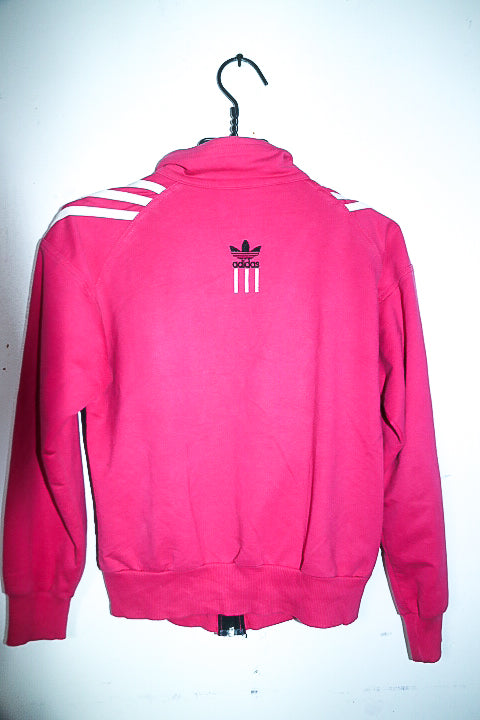 Vintage women Adidas Thermo red windbreaker zipper jacket in M|L25 W18|SKU 6659