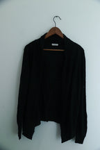 Vintage Black womens open front cardigan
