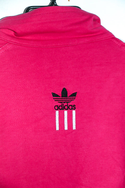 Vintage women Adidas Thermo red windbreaker zipper jacket in M|L25 W18|SKU 6659