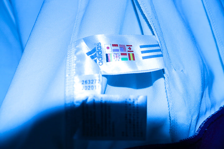 Vintage women Adidas  zipper Track Jacket Three Striped white & purple XS/S|L24W17|SKU 6661