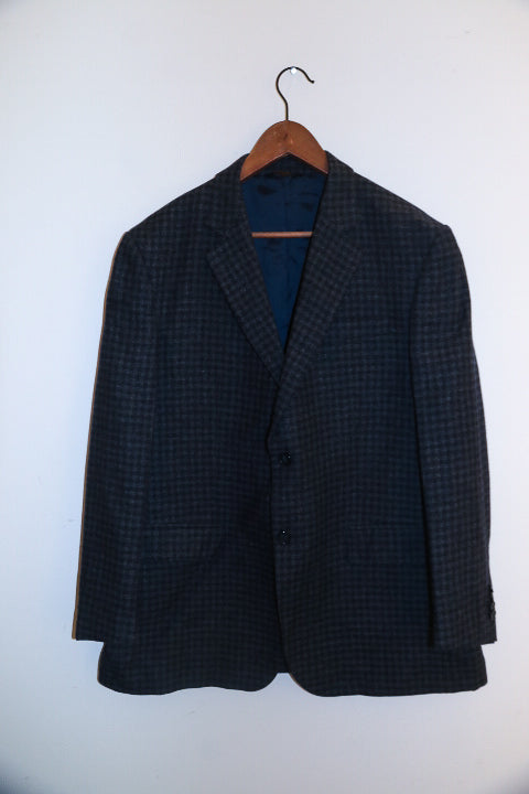 Vintage Tollego 1900 mens grey checkered blazers size 54