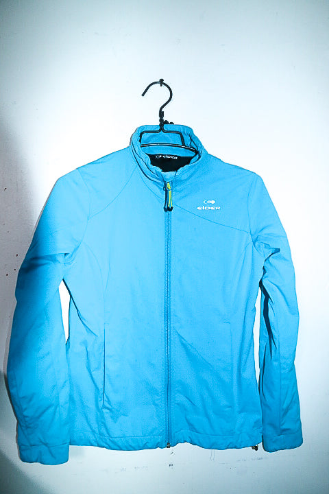 Vintage Eider Somiedo blue Women's Softshell high neck full zip Jacket M/L|L27W19|SKU 6662