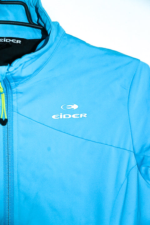 Vintage Eider Somiedo blue Women's Softshell high neck full zip Jacket M/L|L27W19|SKU 6662