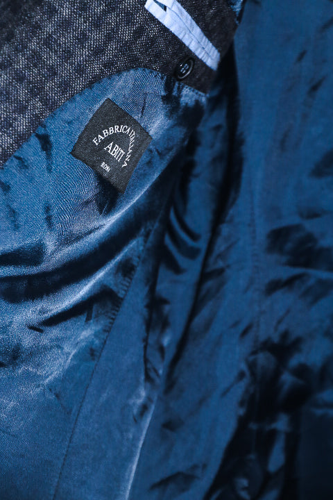 Vintage Tollego 1900 mens grey checkered blazers size 54