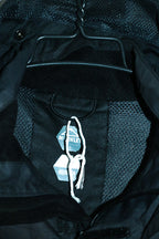 Vintage men Mckinley waterproof full zip black hooded retro jacket in S/M|L32W20|SKU 6663
