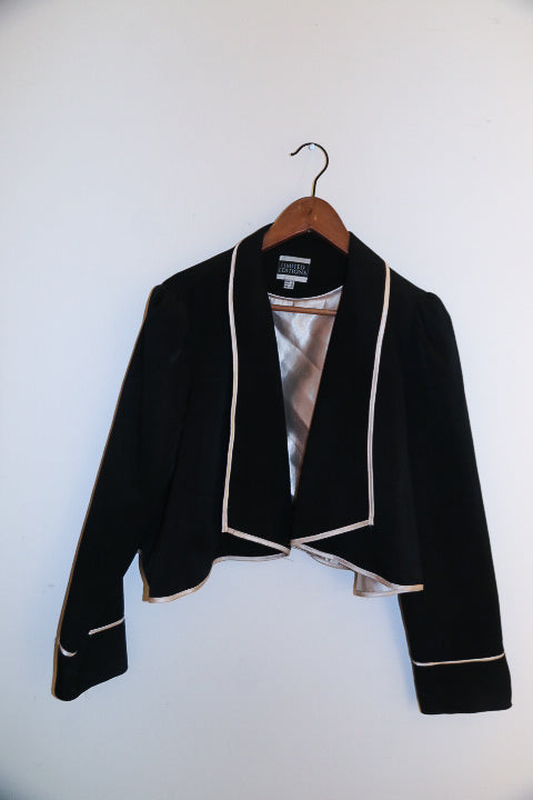 Vintage Limited Edition womens cropped black jacket