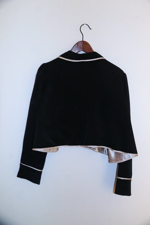 Vintage Limited Edition womens cropped black jacket