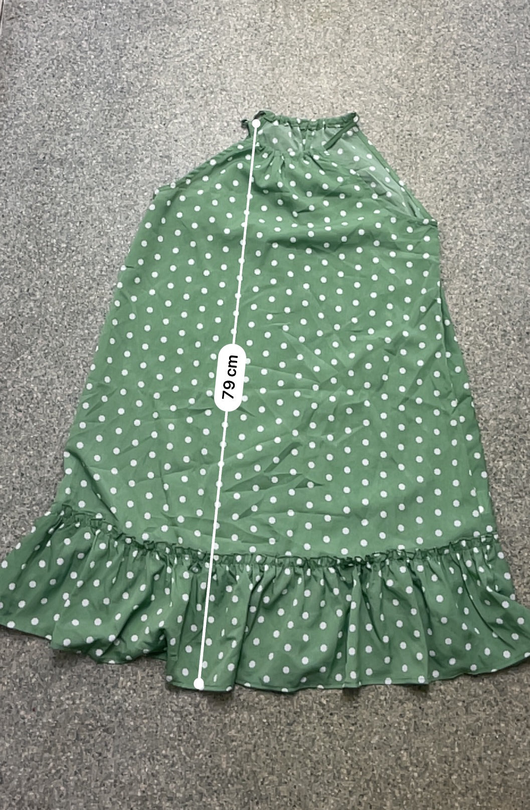 Rubynee Vintage y2k hot round neck green polka dot sleeveless midi dress