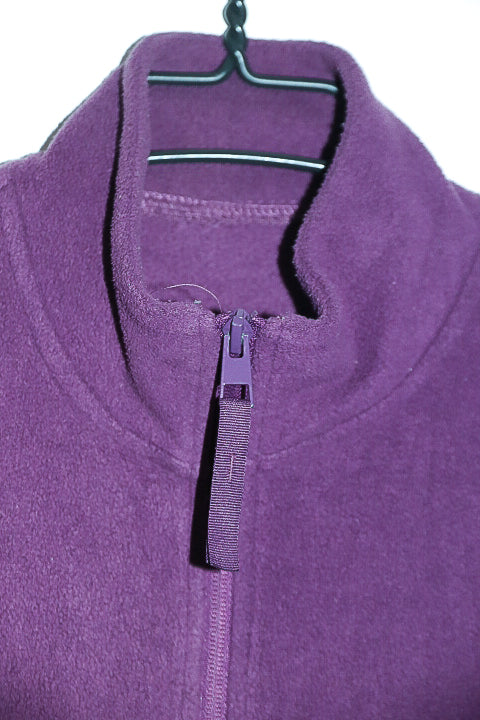 Vintage women purple fleece full zip high neck jacket in M|L28 W20|SKU 6665