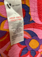 Rubynee Vintage y2k allover print pink women long sleeve midi dress