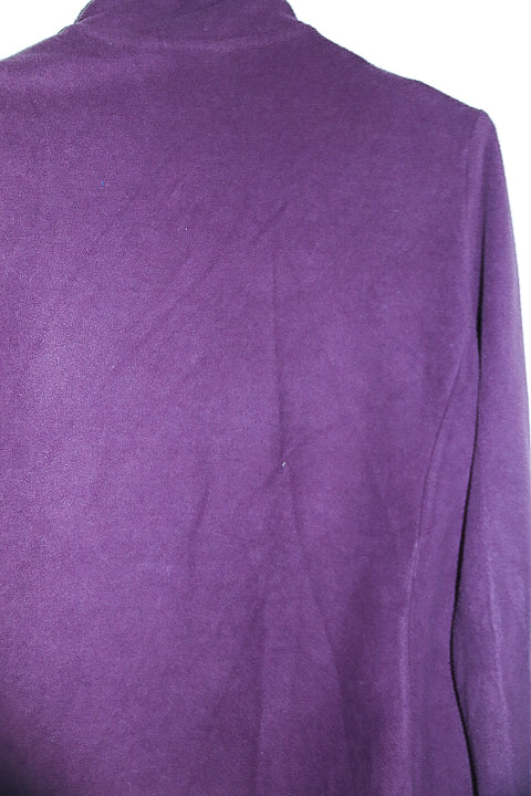 Vintage women purple fleece full zip high neck jacket in M|L28 W20|SKU 6665