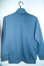 Vintage Unisex grey 90's Deutschland puma full zip high neck track jacket in M|L28W19|SKU 6666