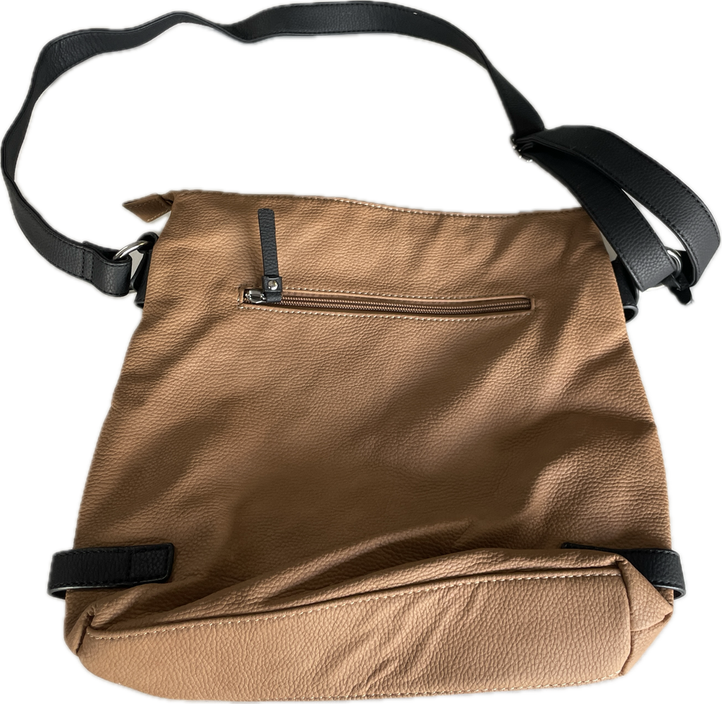Women’s Rieker Shoulder Bag | Rieker H1346-20 Cross Over Bag - Tan/White L12 W12 SKU 5277