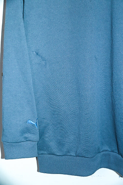 Vintage Unisex grey 90's Deutschland puma full zip high neck track jacket in M|L28W19|SKU 6666