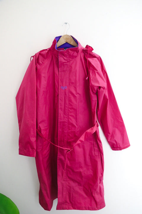 Vintage Reliable pink hooded rain coat size XL