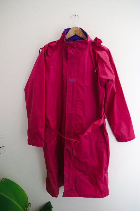 Vintage Reliable pink hooded rain coat size XL