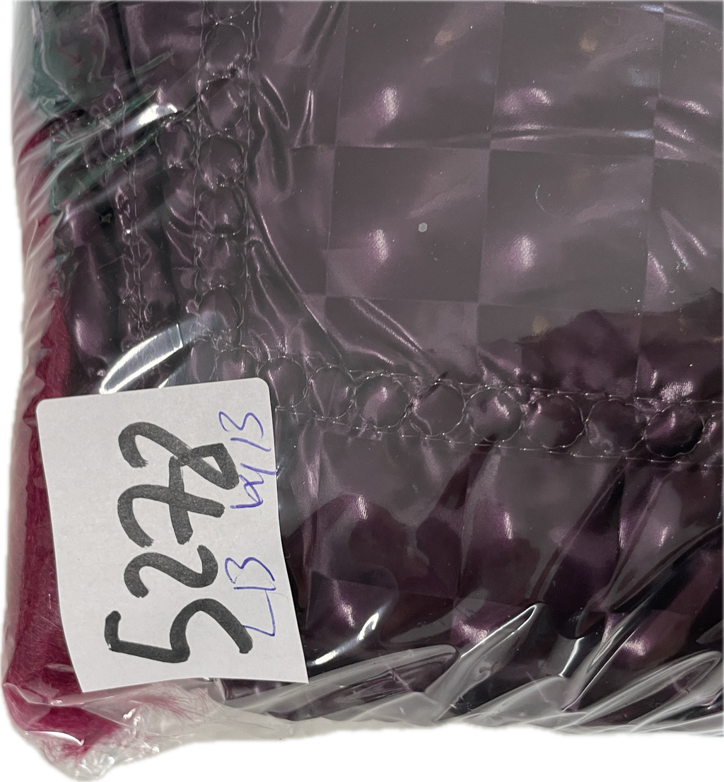 Faux Fur Feather Boa Handbag in Burgundy &amp; Pink | One Size L13 W13 SKU 5278