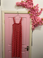 Rubynee Vintage y2k next women bohemian maxi orange floral dress