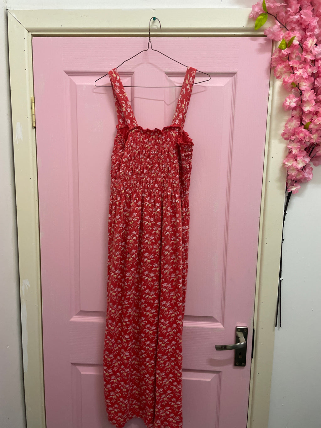 Rubynee Vintage y2k next women bohemian maxi orange floral dress