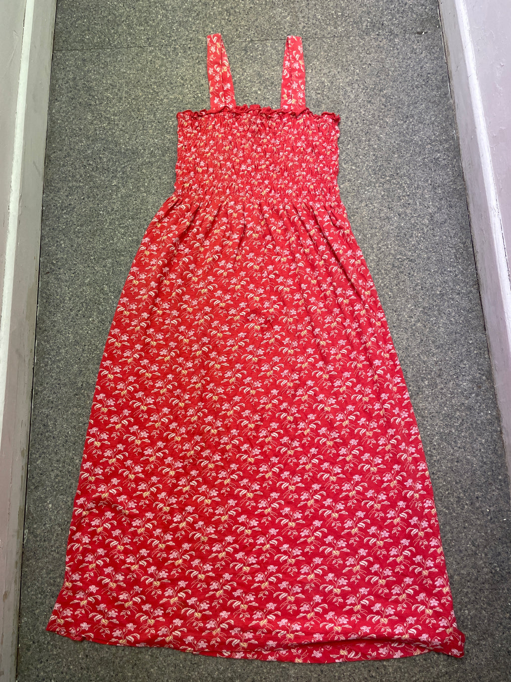 Rubynee Vintage y2k next women bohemian maxi orange floral dress