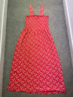 Rubynee Vintage y2k next women bohemian maxi orange floral dress