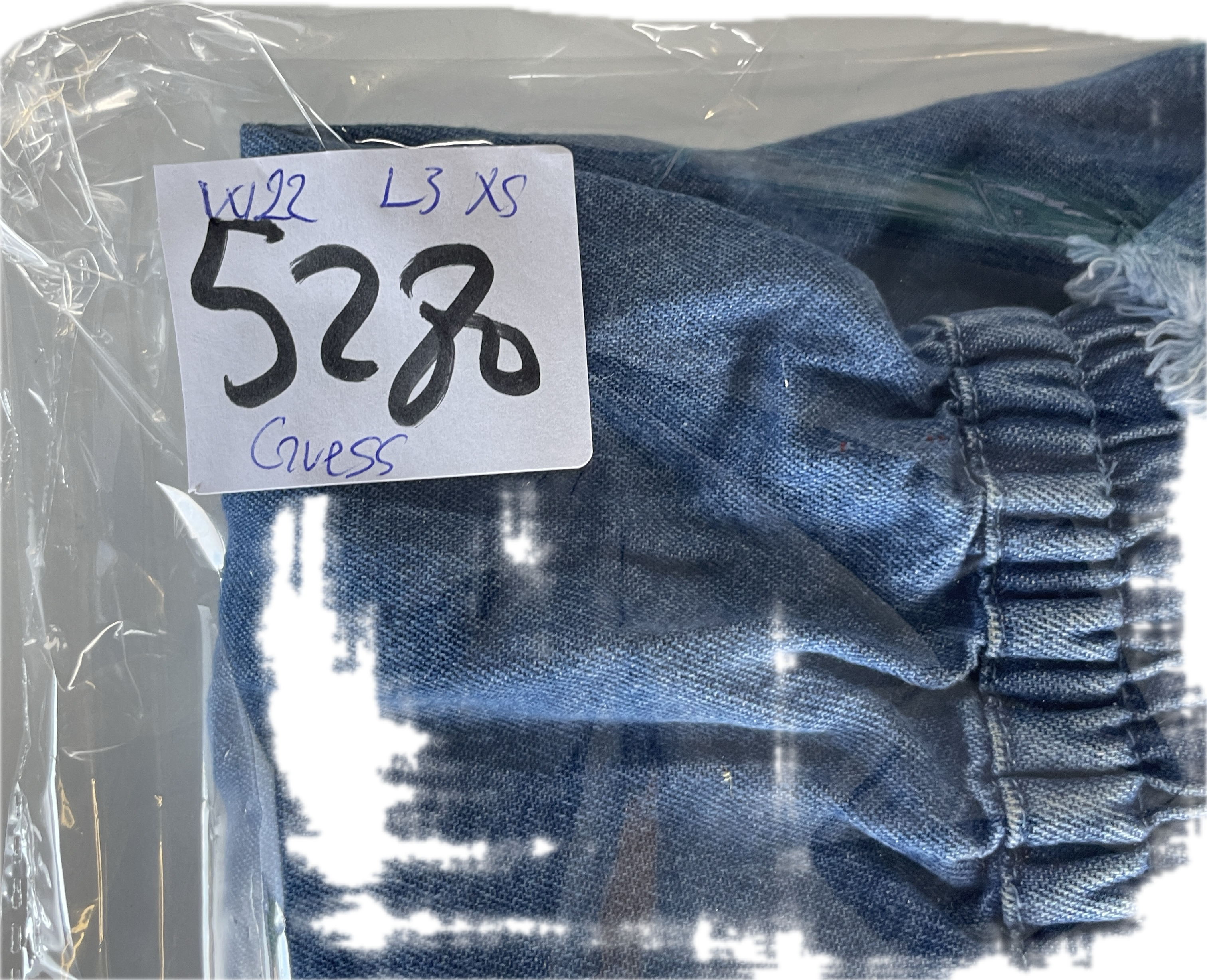 High-Waisted Guess Denim Blue Shorts | Women’s XS W22 L3 SKU 5280