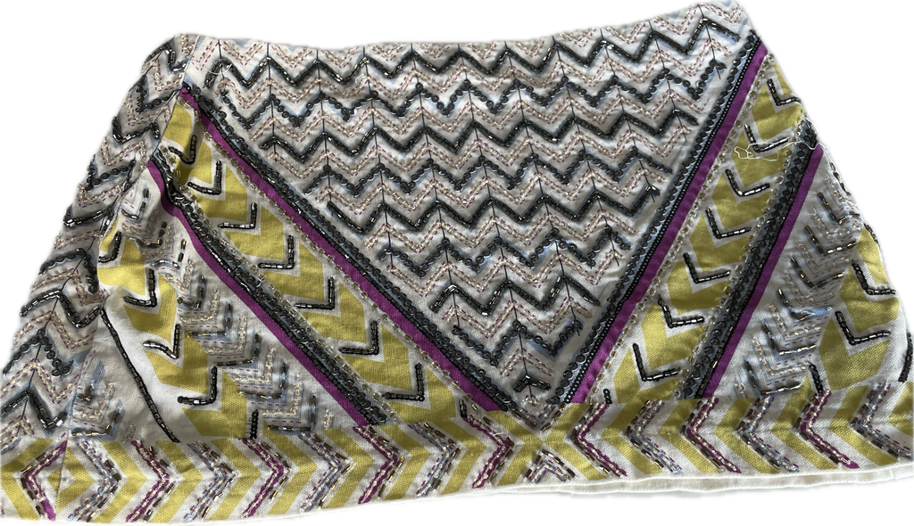 Zara Multi Beaded Mini Skirt | Beaded Detail W30 L13 SKU 5281